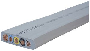 Câble plat Woertz 5×16mm² sans halogène gris UV B2ca