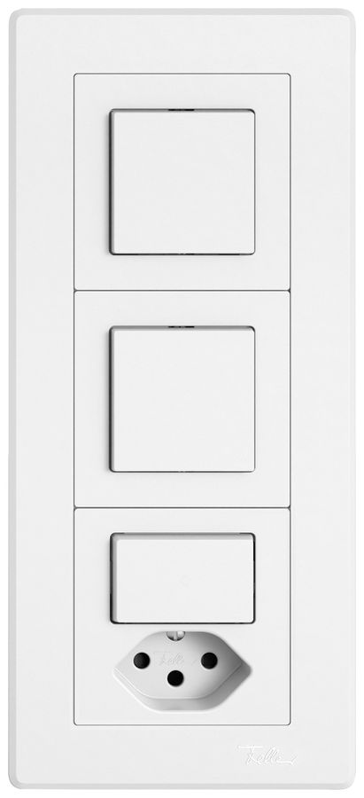 Combinaison ENC EDIZIO.liv SNAPFIX® 3×1 216×96mm 2×sch 3/1L+sch 3/1L+T13 blanc