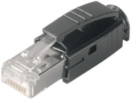 Crimpstecker RJ45 Weidmüller mit Knickschutztülle, Cat.6A