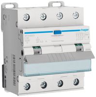 Disgiuntore differenziale Hager RCBO 4P 400V C 32A 0.3A 4UM tipo A 10kA
