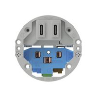 USB-Ladesteckdose Hager C-C 20W+T13/23 5V aluminium