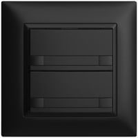 Poussoir ENC KNX 2× EDIZIOdue colore noir RGB sans LED avec insert papier