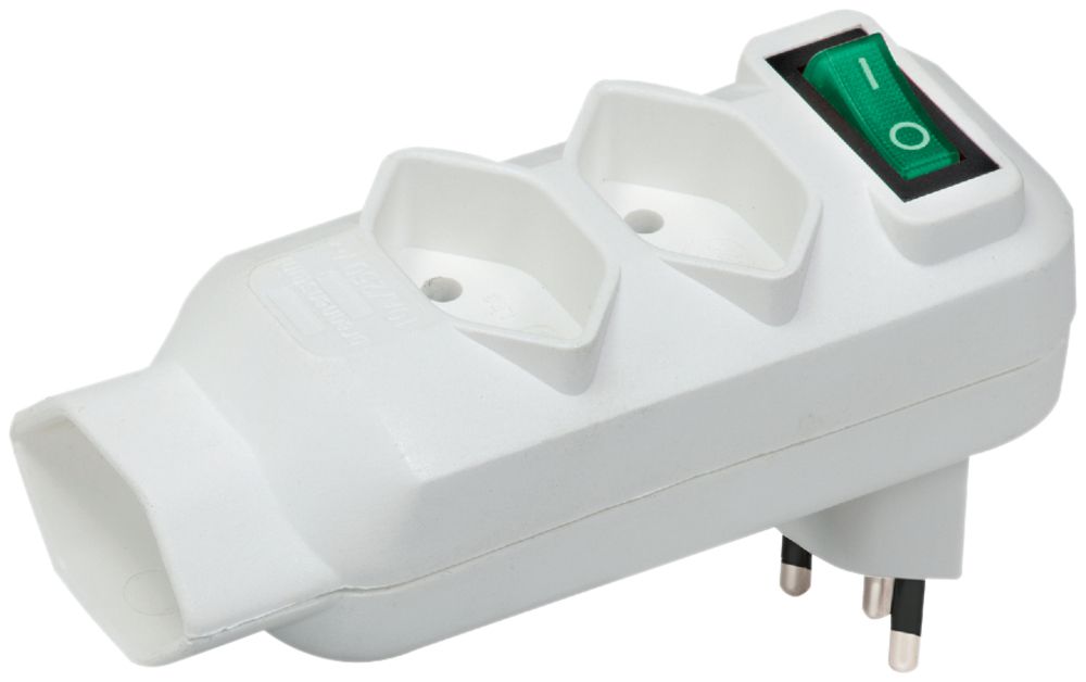 Fiche multiple orientable 3×T13 blanc