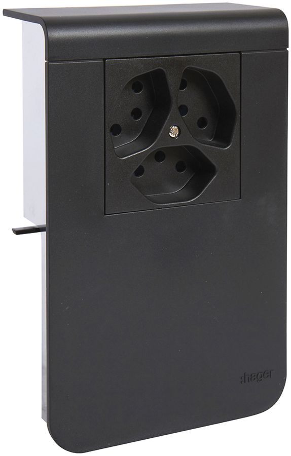 Geräteträger Hager für SL20115 schwarz 3×T13