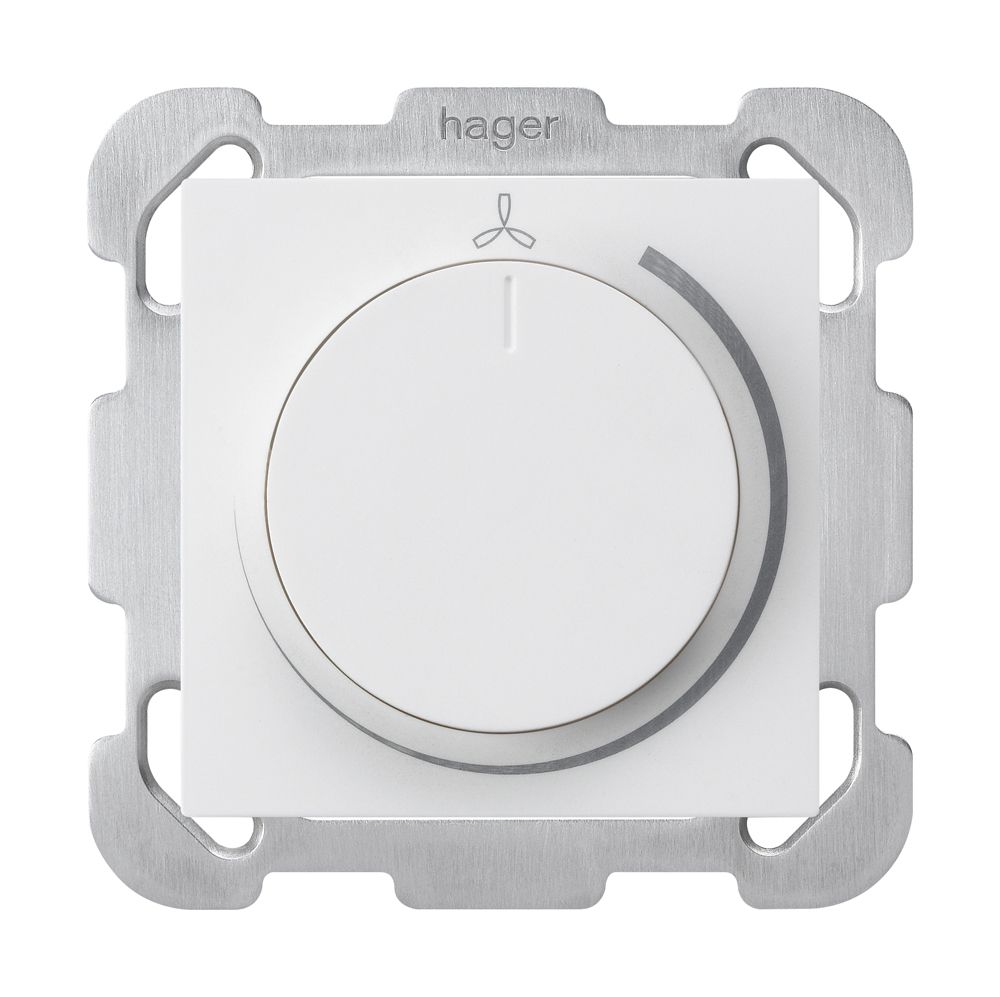 Régulateur de vitesse ENC blanc kallysto 25…600VA avec plaque de fixation