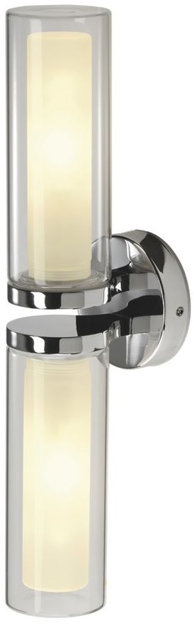 Wandleuchte SLV WL 106 E14 2×40W IP44 410×110×95mm chrom/Glas