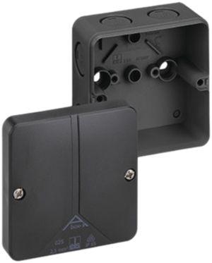 Boîte dérivation AP Abox-i m 025-L IP65 82×82×52mm noir