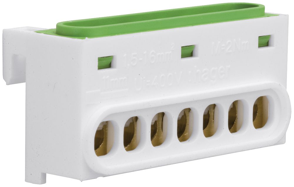 Borne de terre Hager gamma 7-fois vert