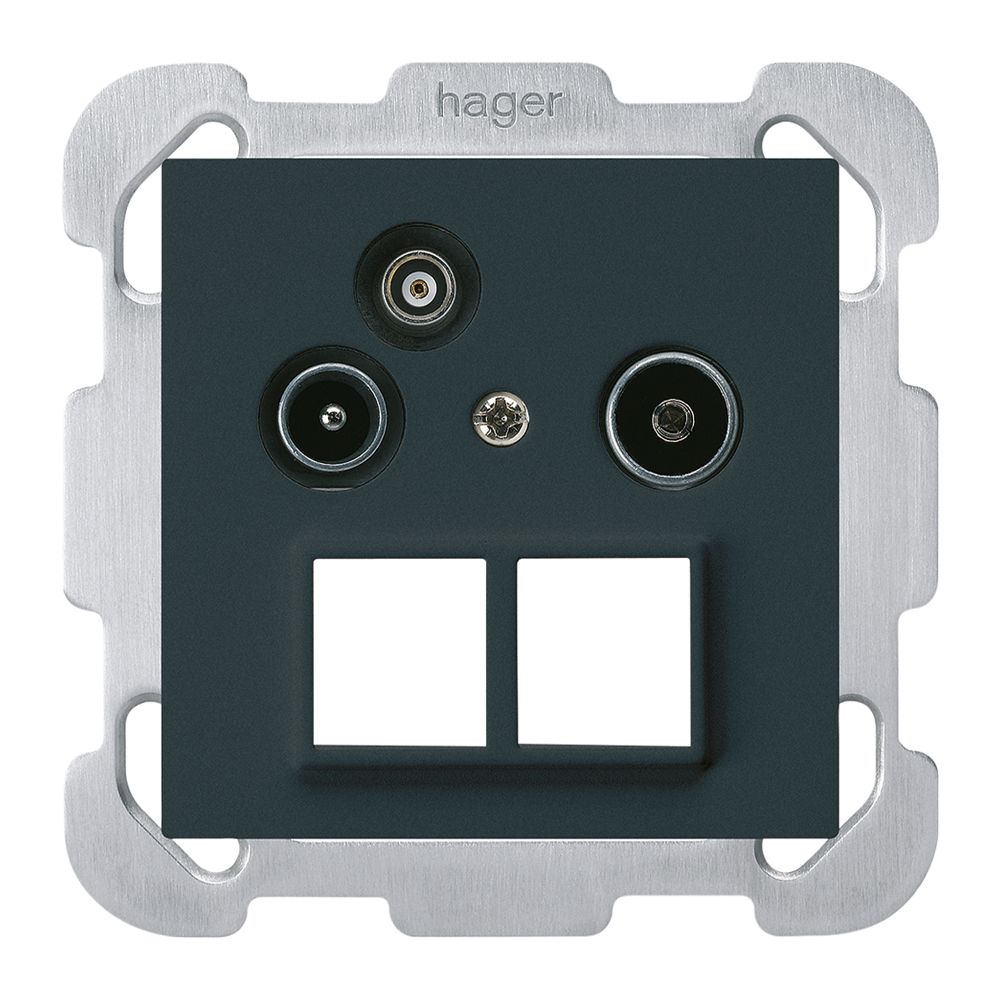 UP-Antennendose R/TV-Daten kallysto HMS B 2GHz 10.5db schwarz