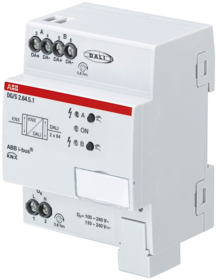 REG-Gateway KNX/DALI ABB DG/S 2.64.5.1, 2×64 Teilnehmer