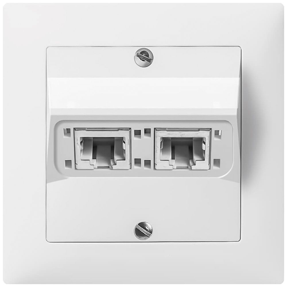 UP-Anschlussdose SIDUS 2×RJ45 weiss