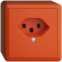 AP-Steckdose EDIZIOdue T23 16A orange, Schraubklemmen