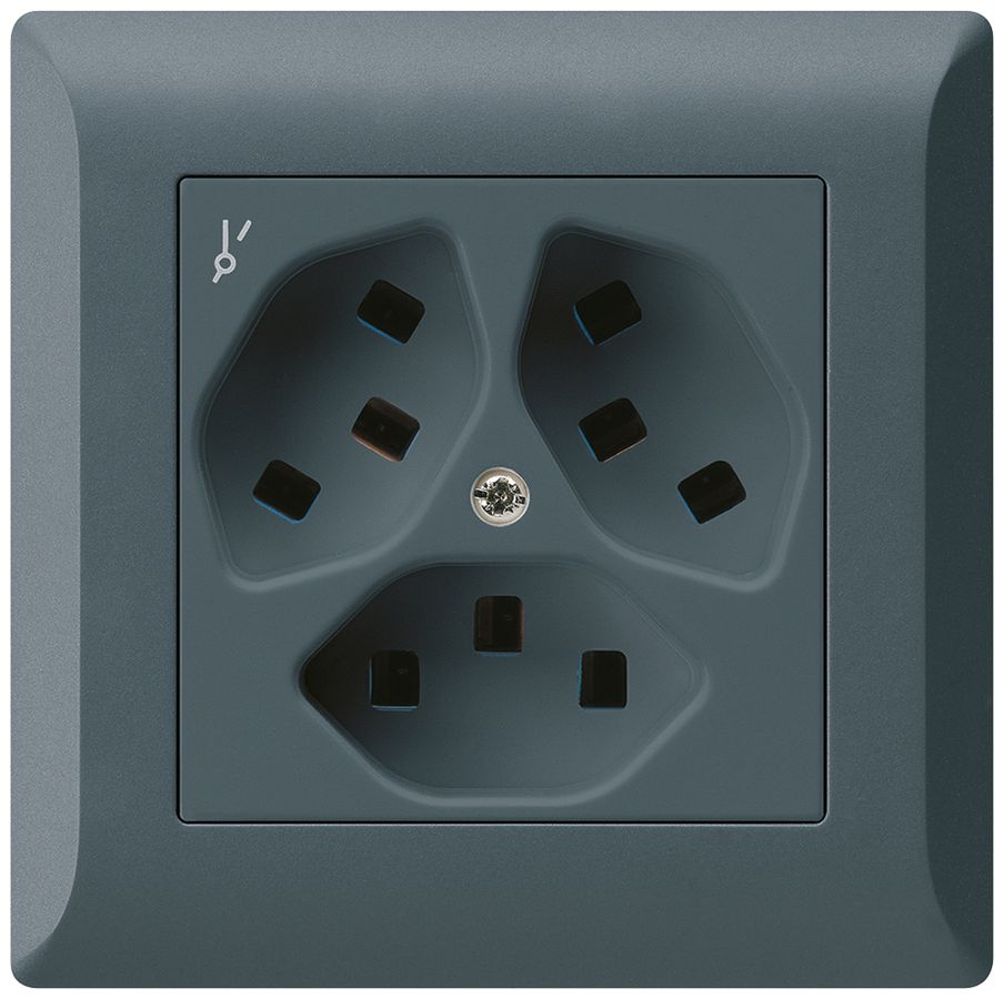 Presa INC Hager kallysto.line 3×T23 1×S C antracite