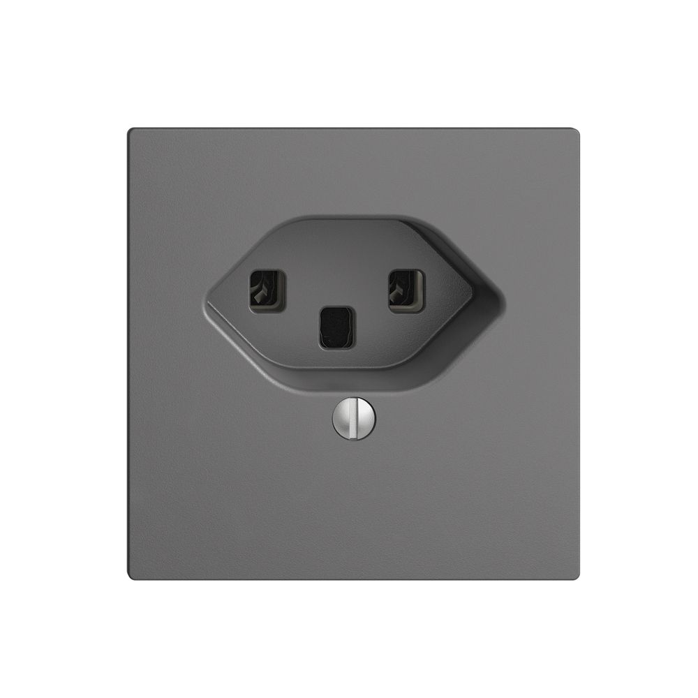 UP-Steckdose EDIZIOdue T23 16A dunkelgrau, Schraubklemmen