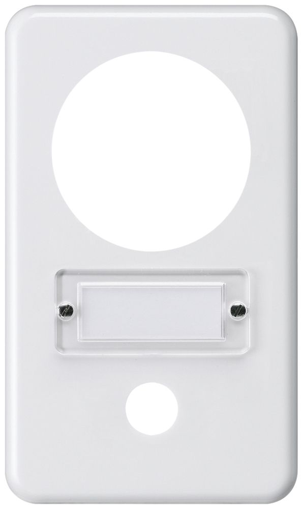Abdeckplatte basico Gr.I-I weiss Ø58mm+Sonnerie
