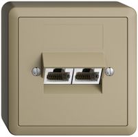 Presa AP 2×RJ45/s 4P sep. EDIZIOdue sand ITplus