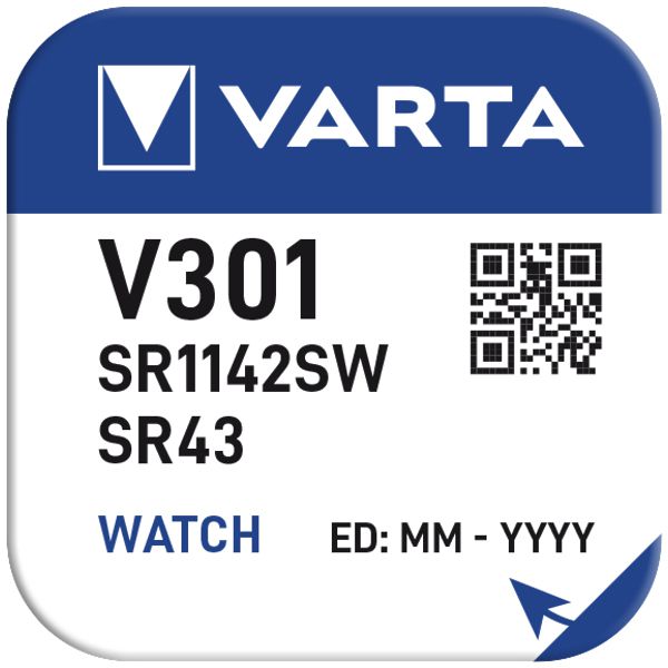 Knopfzelle Silberoxyd VARTA V301, 1.55V, 1 Stück