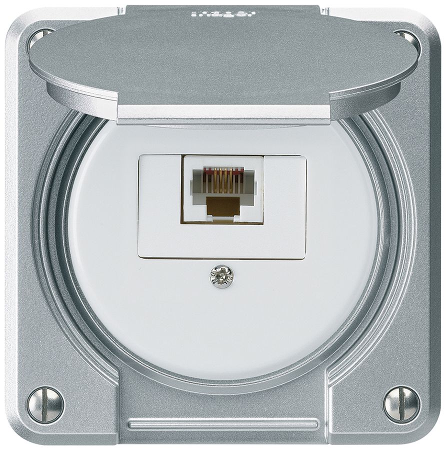 UP-Anschlussdose robusto IP55 aluminium 1×RJ45/u für Kombination