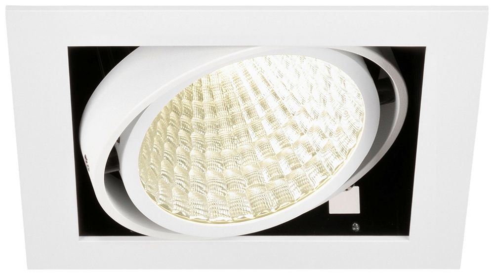 Downlight LED SLV KADUX 27W 3350lm 940 30° DALI 195×195mm blanc
