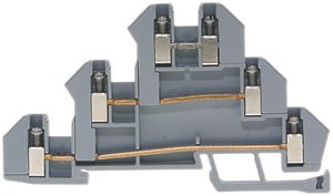 Borne de passage joignable WZ 0.5…2.5mm² 16A 400V vis 2×3 rail DIN/G TH35/G32 gr