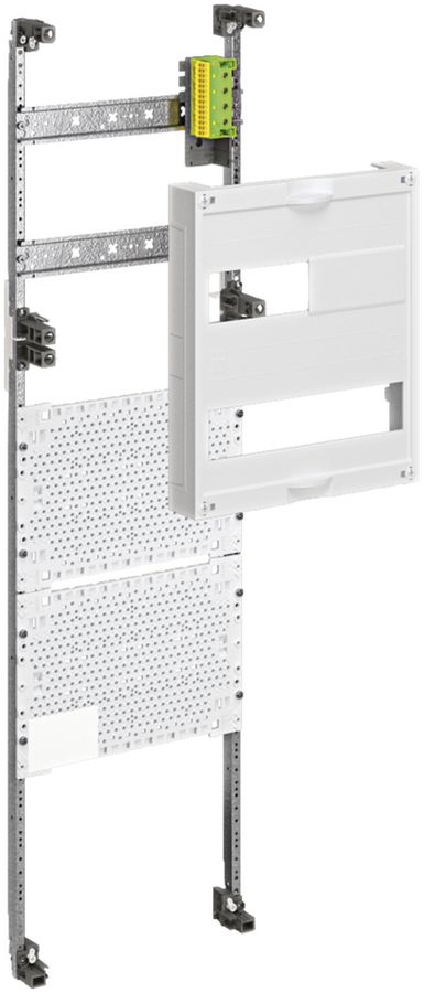 Travée Media Hager pour armoire distribution ENC 6 rangées, 2 rangées modulaires