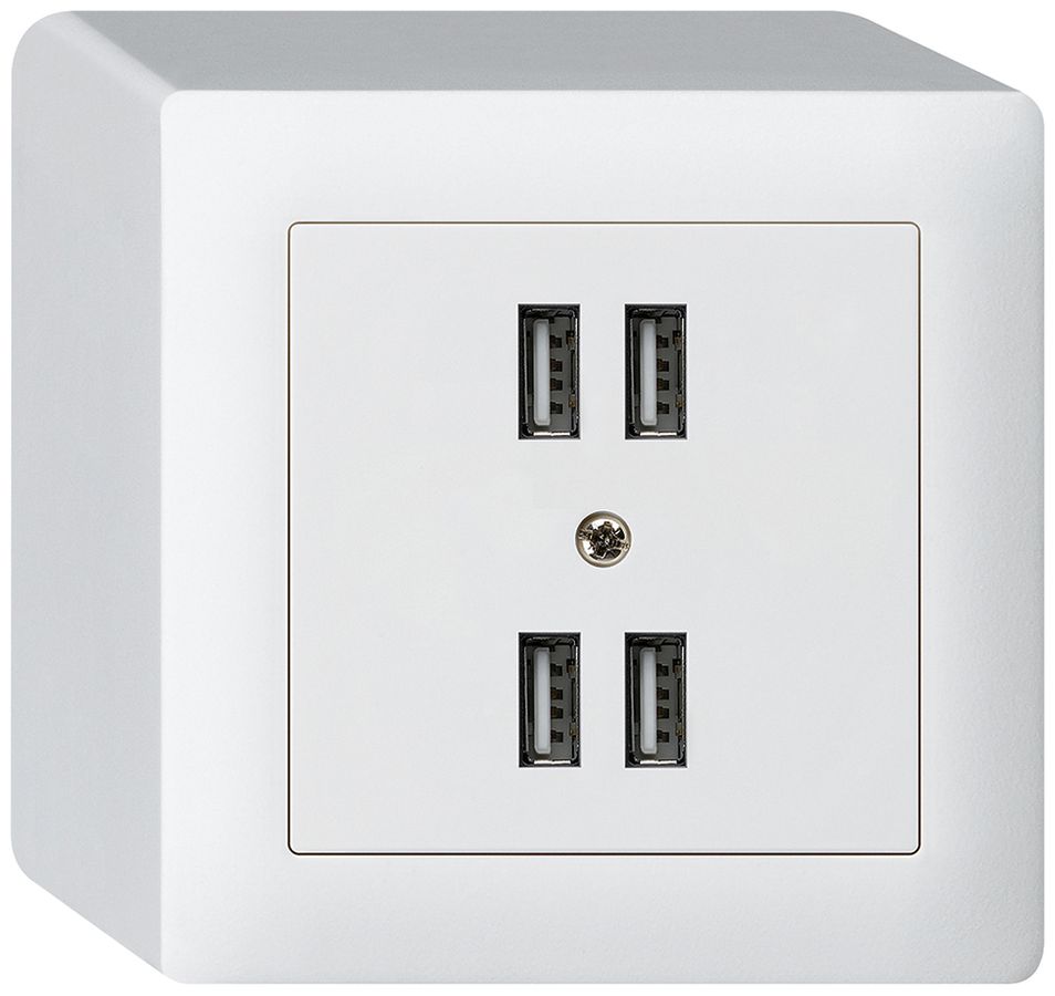 AP-Steckdose 4×USB kallysto Q 2400mA weiss