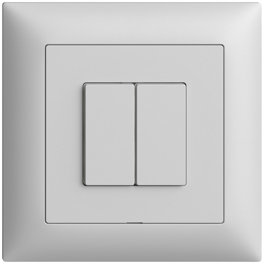 UP-Abdeckset zu Druckschalter 2K/2T Edue Wiser hellgrau