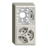 Combinazione AP vuoto+3×T13 EDIZIOdue grigio chiaro