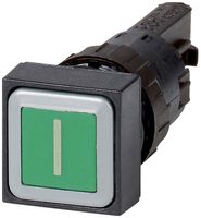 Pulsante Eaton Q25D-11 verde "I" Ø16mm piatto