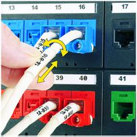 Étiquette de marquage Turn 25.4×38.1mm pour diamètre 5.6…7mm Cat5e bc