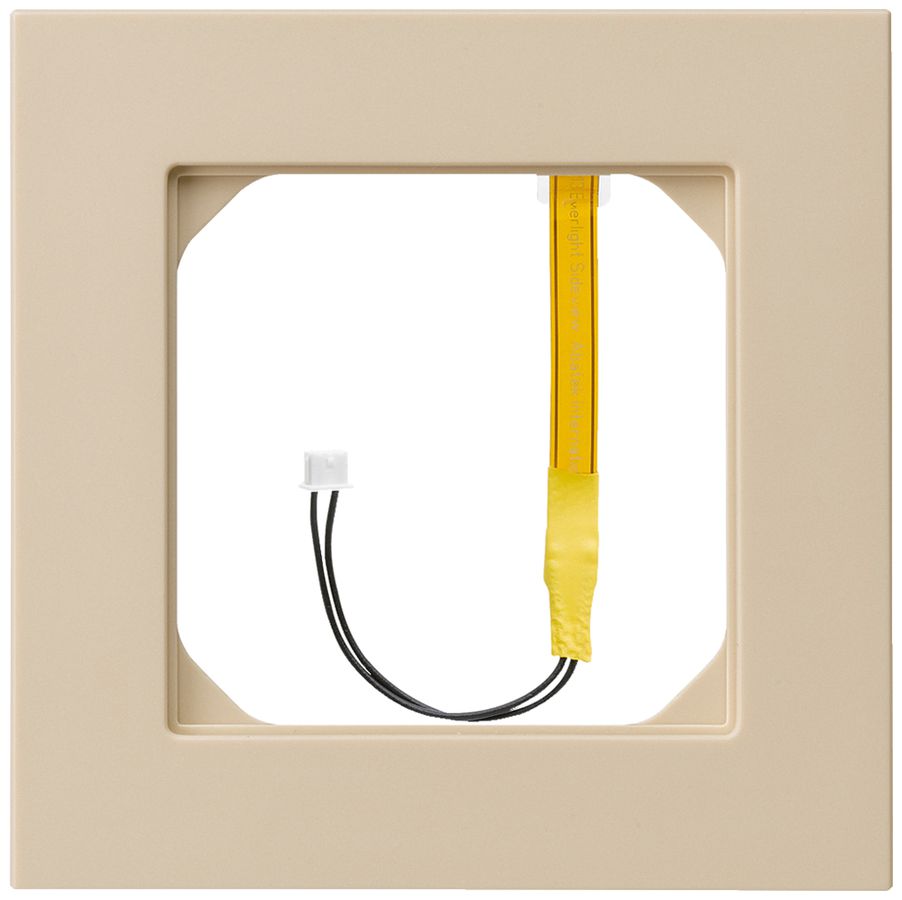 Abdeckrahmen kallysto.pro 1×1 beige für Beleuchtung gelb