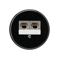 Einsatz zu UP-Dose basico 2×RJ45s parallel schwarz