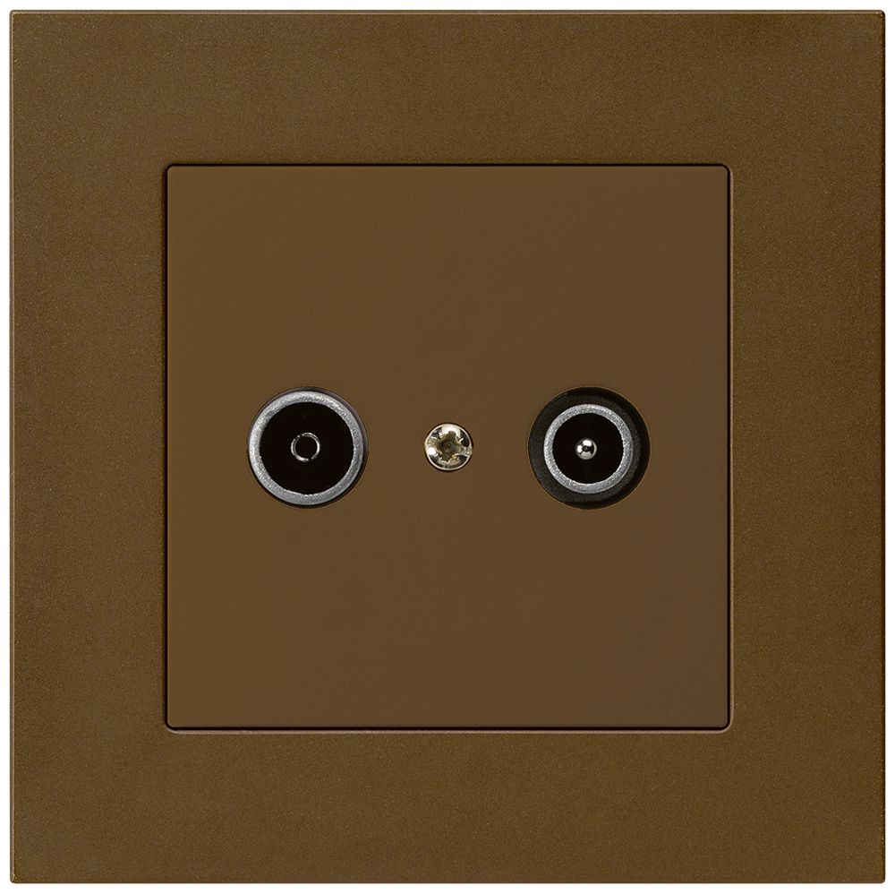 Prise de passage ENC kallysto.pro R/TV 14dB brun