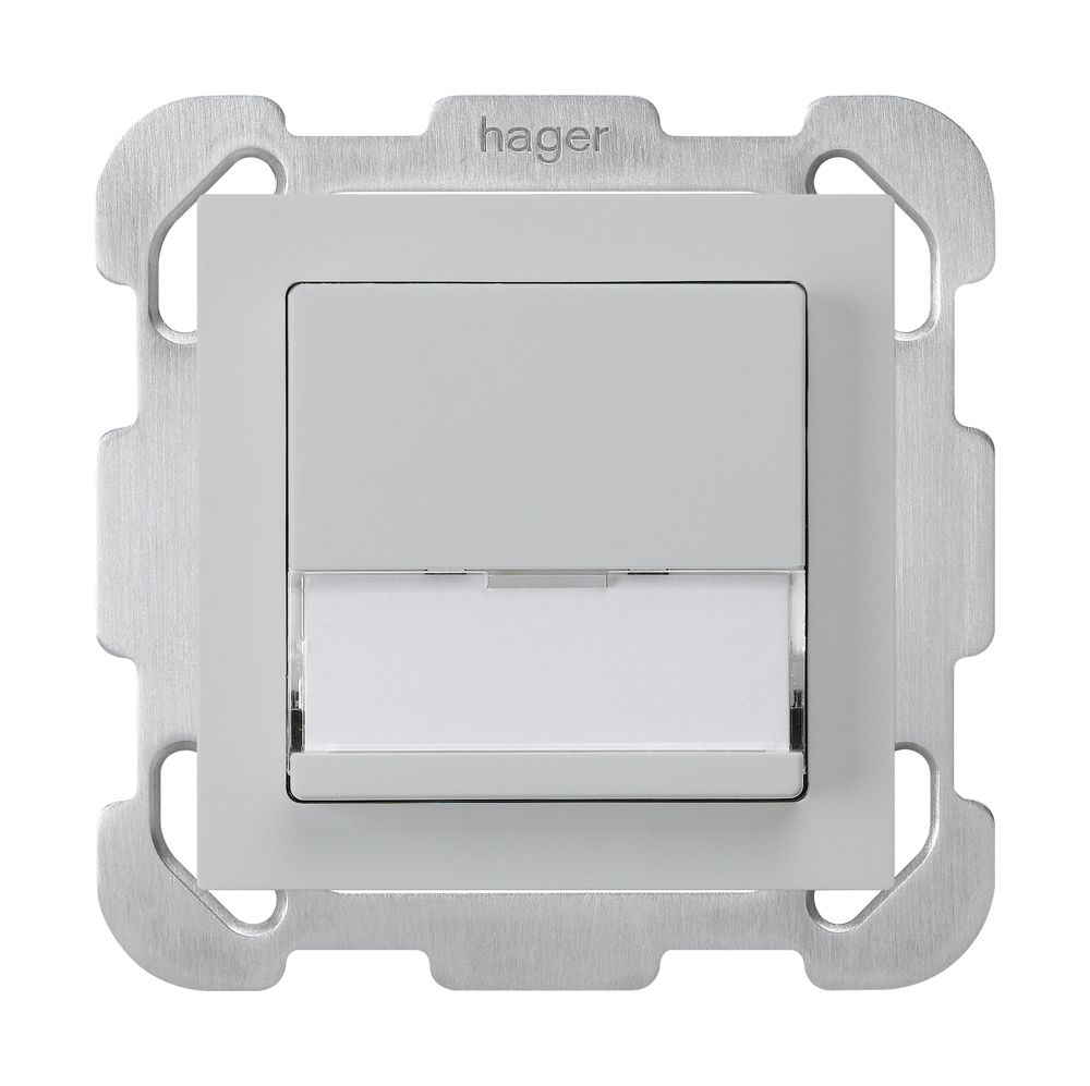 UP-Sonnerietaster kallysto hellgrau A/1L Namensschild 37×15mm Befestigungsplatte