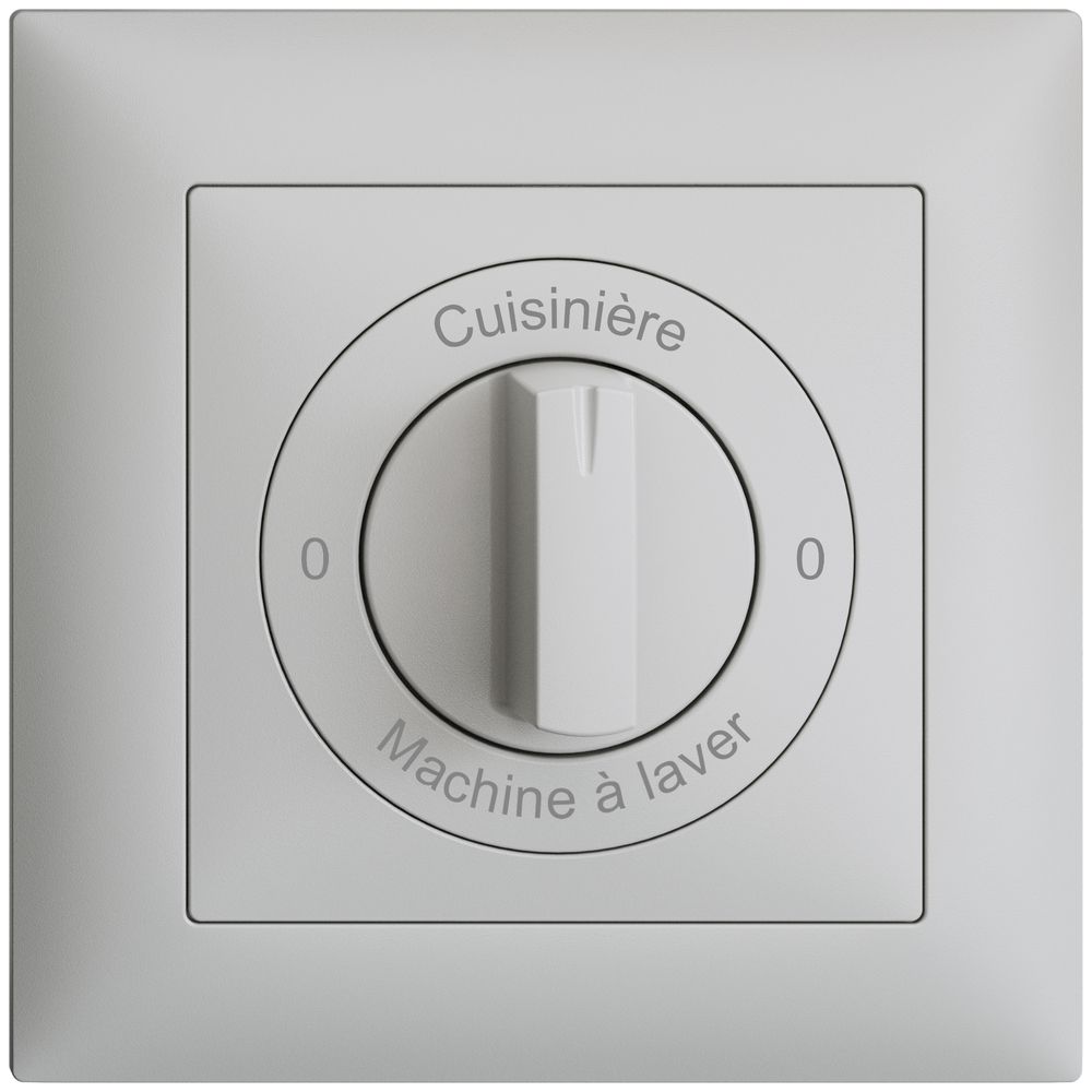 Frontset 0-Cuisinière-0-Machin à laver EDIZIOdue 88×88mm hellgrau