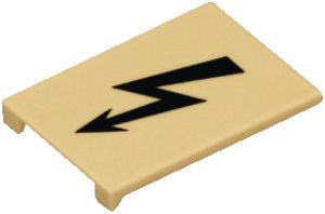 Warnabdeckung gelb, mit Blitz schwarz, für Klemmen 35mm²
