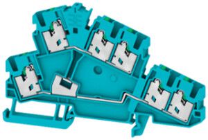 Borne de passage joignable WM S2T 2.5 6C BL 2.5mm² 3×2 DIN35 bl