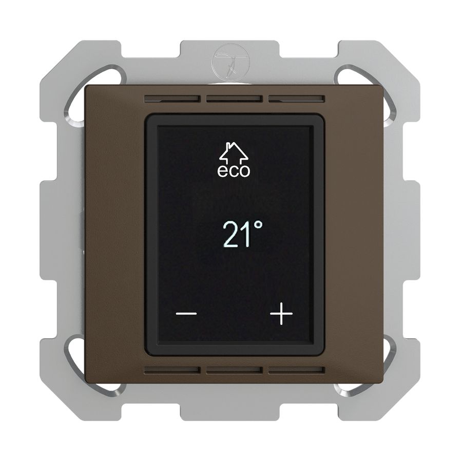 Thermostat d'ambiance EDIZIOdue FM coffee, avec écran, chauff.sol&conv.