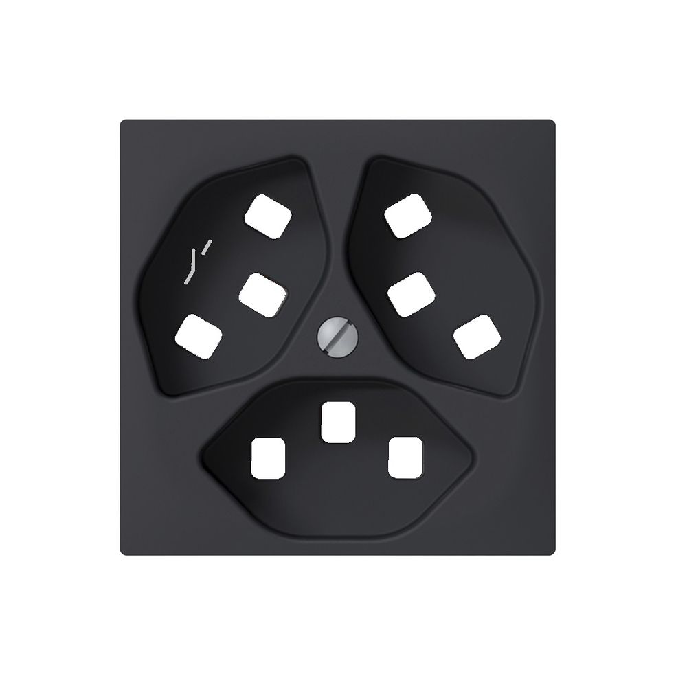 Frontplatte SIDUS anthrazit zu 3×T23/1 mit shutter