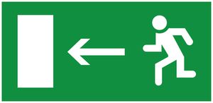 Pictogramme Legrand voie de fuite gauche