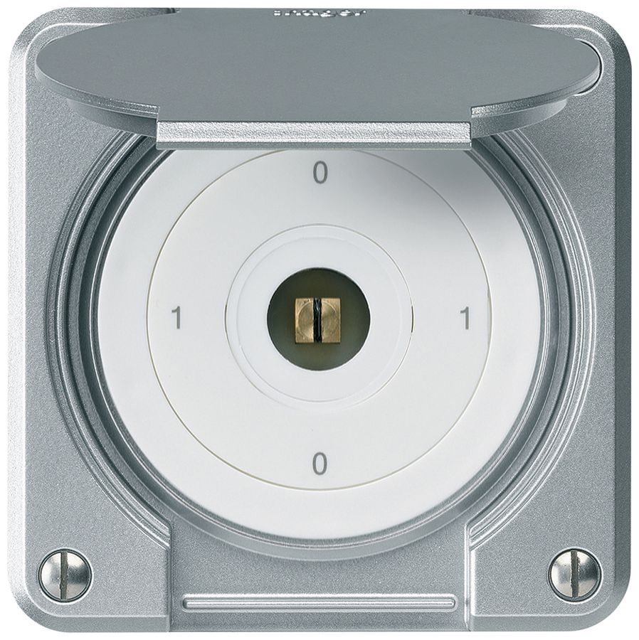 Interruttore a chiave quadrata INC robusto IP55 con coperchio S0/2P all combi