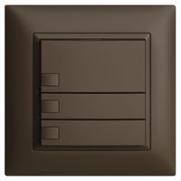 UP-KNX-Taster RGB EDUE FMI, 250mW, o.LED, 3×Taste, 1×Tastenb., cof