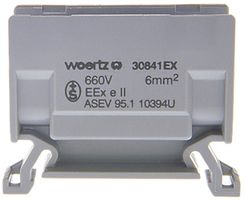 Morsetto di derivazione Woertz Ex 2.5…6mm² 41A 750V vite 2×1 guida DIN 35mm gr