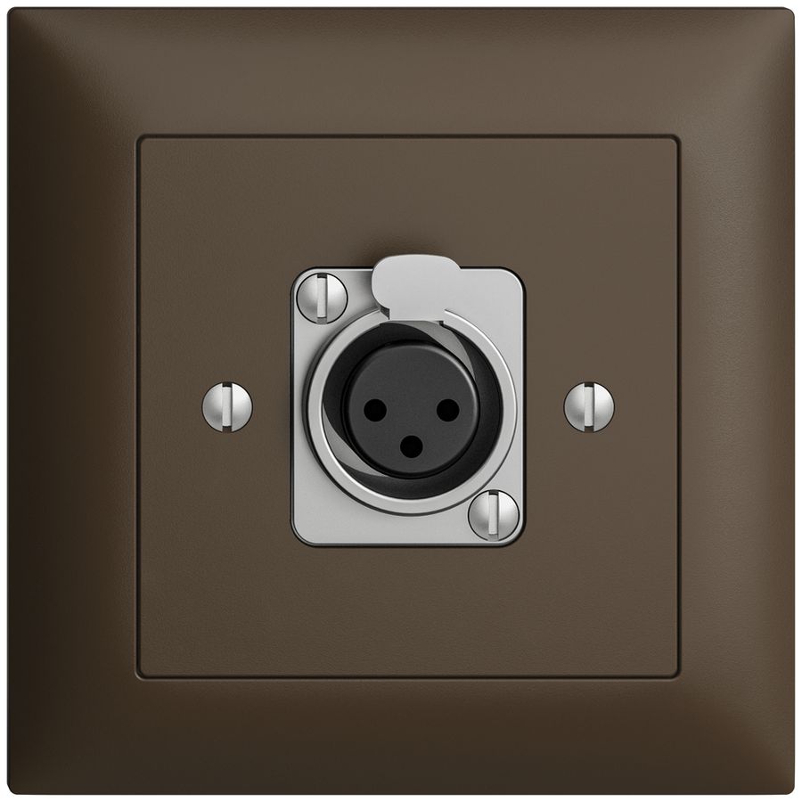 Kit de montage ENC EDIZIOdue XLR 3L P coffee