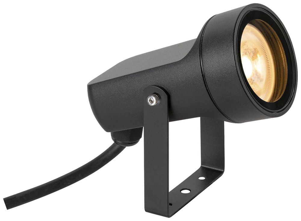 Lampada con picchetto SLV SYNA GU10 1×10W IP65 Ø73×107×140mm nero