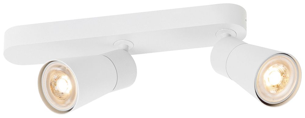 Spot SLV PURI 2.0 Cone CW GU10 2×6W VAR 258×42×138mm blanc
