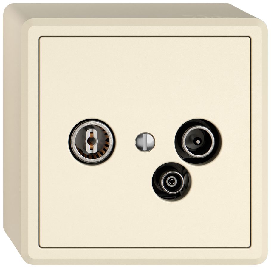 AP-Antennendose TV-R-Daten EDIZIO.liv SNAPFIX® 15dB cr