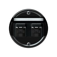 Anschlussdose origin 2×RJ45 8(8) Kat.6 schräg geschirmt 60×60mm schwarz