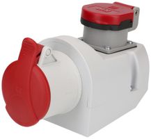 AP-Steckdose MH SEZ 1×CEE16 3LNPE 6h 400V+1×T25 IP44/IP55