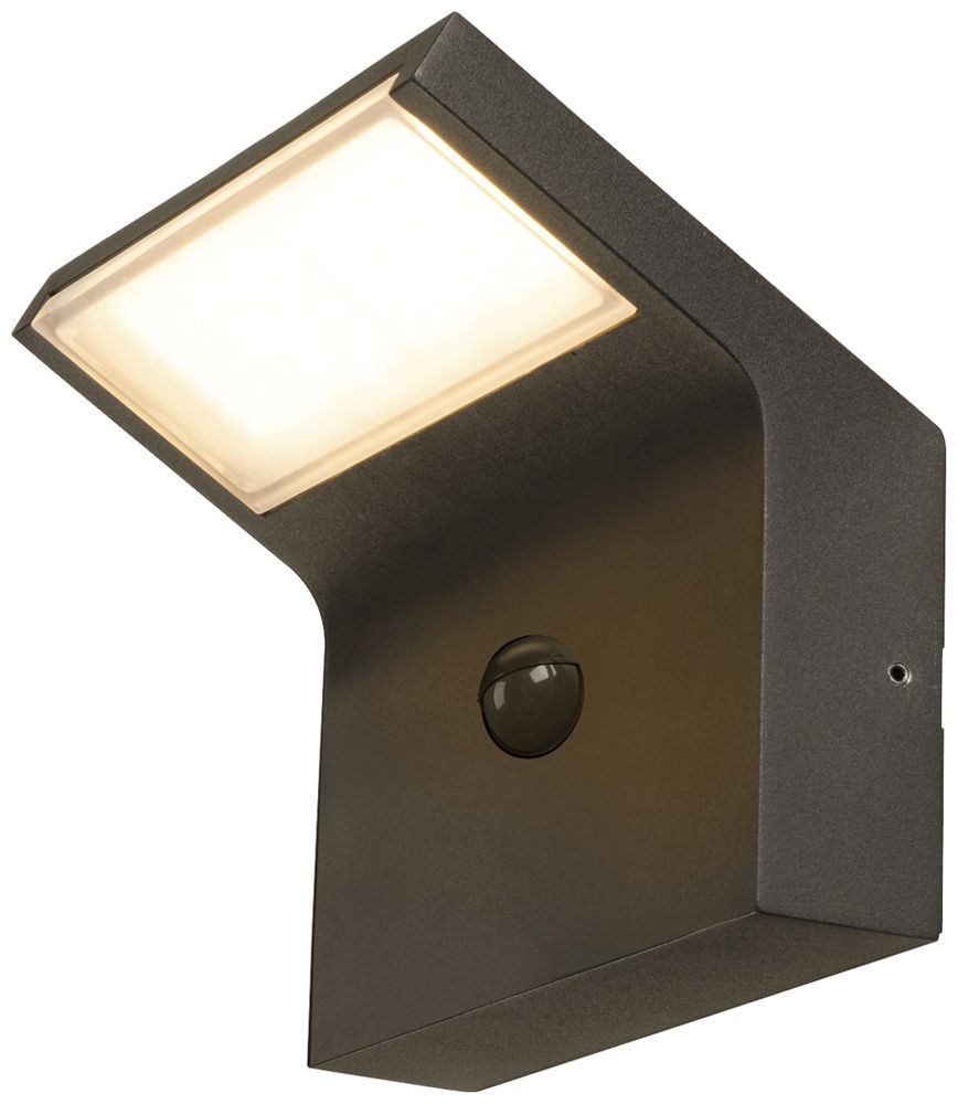 Applique LED SLV ORDI PIR 10W 700lm 822 IP54 118×180×162mm nero
